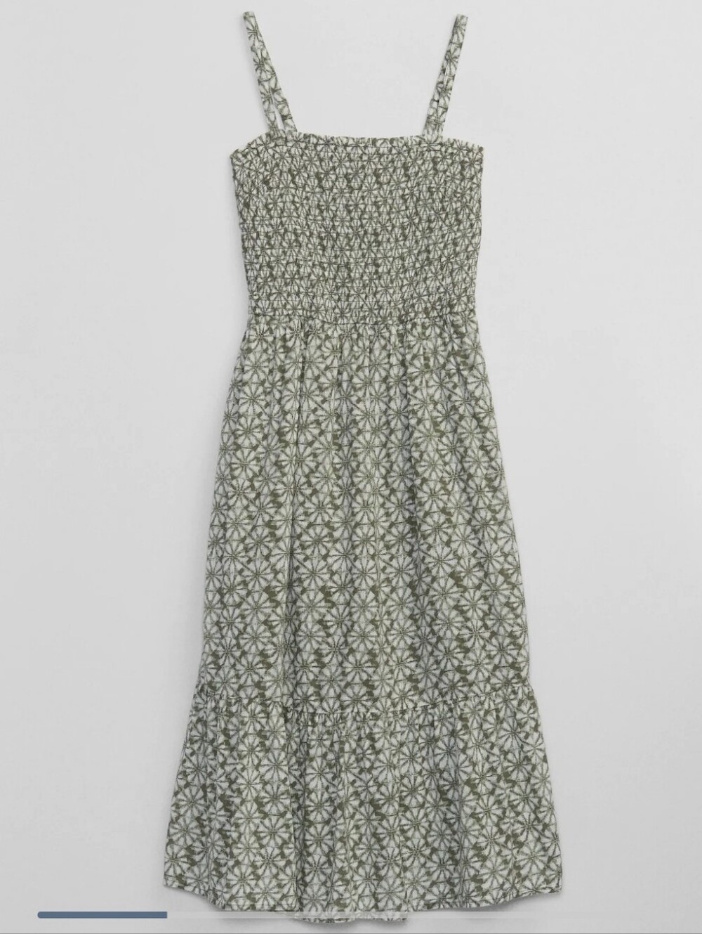 Gap Factory Geo Print Smocked Midi Dress